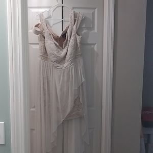 Size 20 Morgan & Co cream and white colored dress